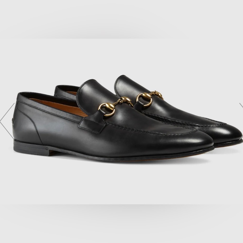GUCCI JORDAAN LEATHER LOAFER